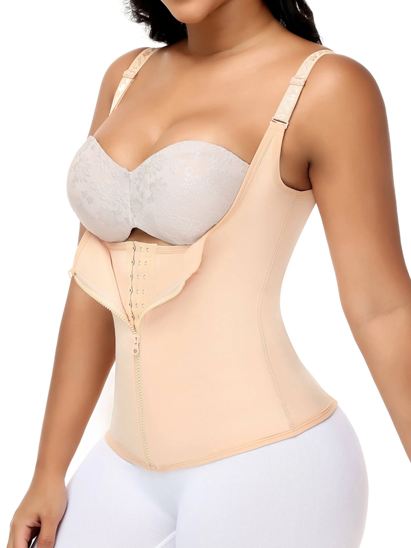Waist Trainer for Women Corset Tops Tummy Control Shapewear Sport Girdle Workout Black Vest
