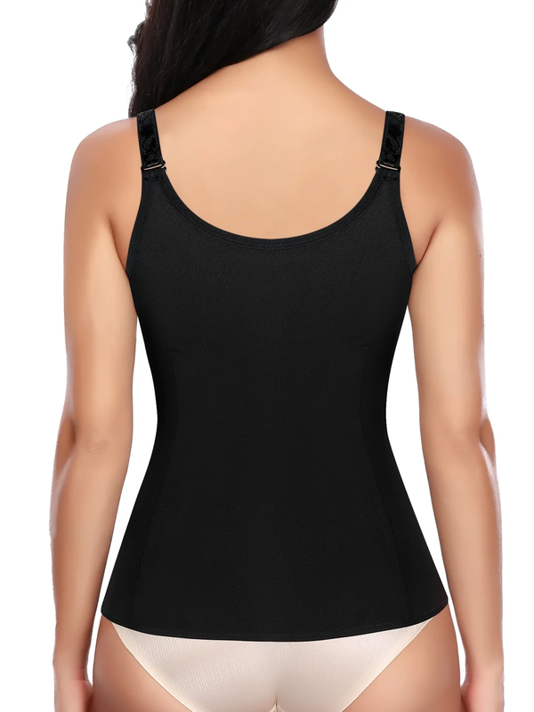 Waist Trainer for Women Corset Tops Tummy Control Shapewear Sport Girdle Workout Black Vest