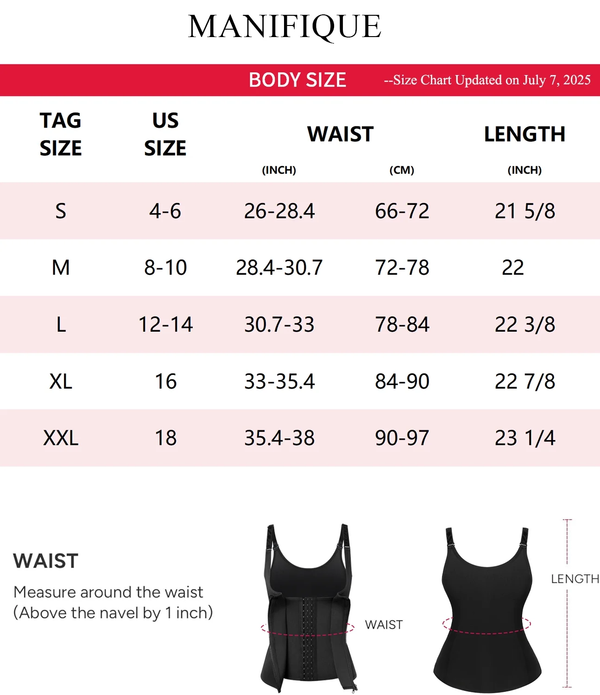 Waist Trainer for Women Corset Tops Tummy Control Shapewear Sport Girdle Workout Black Vest