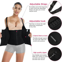 Waist Trainer for Women Corset Tops Tummy Control Shapewear Sport Girdle Workout Black Vest