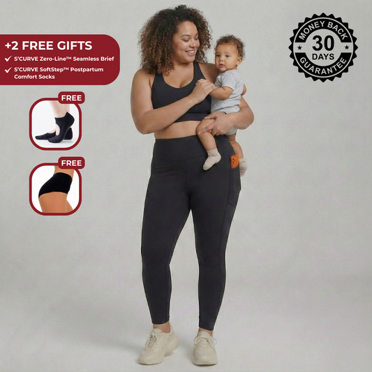 S’CURVE TummyLock™ Postpartum Confidence Plus-Size Leggings